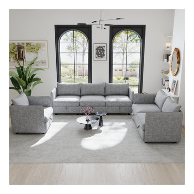 Modular Sectional Sofa, Convertible Sofa Seat With Storage, Sets Including Three seater Sofa & Couches,Loveseat and Single Chair (1+2+3 Seat) for Living Room