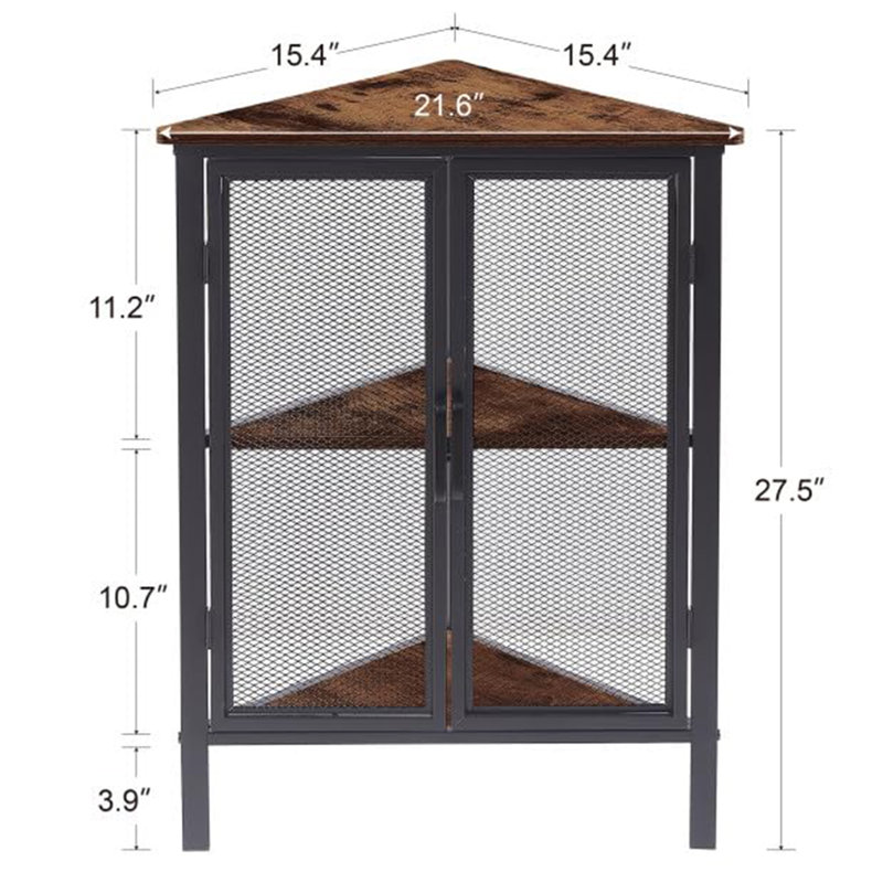 Armoire de coin, Brun / Noir