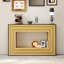 Console Modern Contrast moderne avec structure en bois stratifié et plateau noir