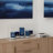 Mev 5 Jar Candle Holder, Blue Glass, 17 Inch Modern White Iron Frame