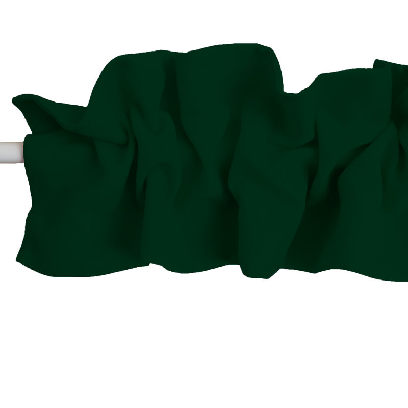 Window Valance, 72" W x 7" L, Hunter Green