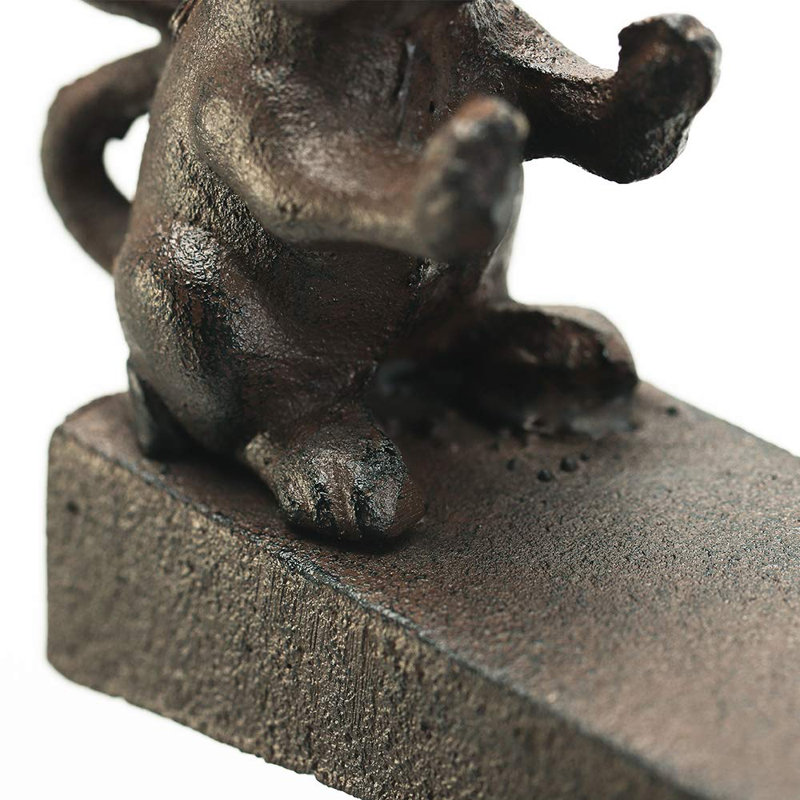 Ecorative Cute Animal Statue Stainless Steel Wedge Floor Stop