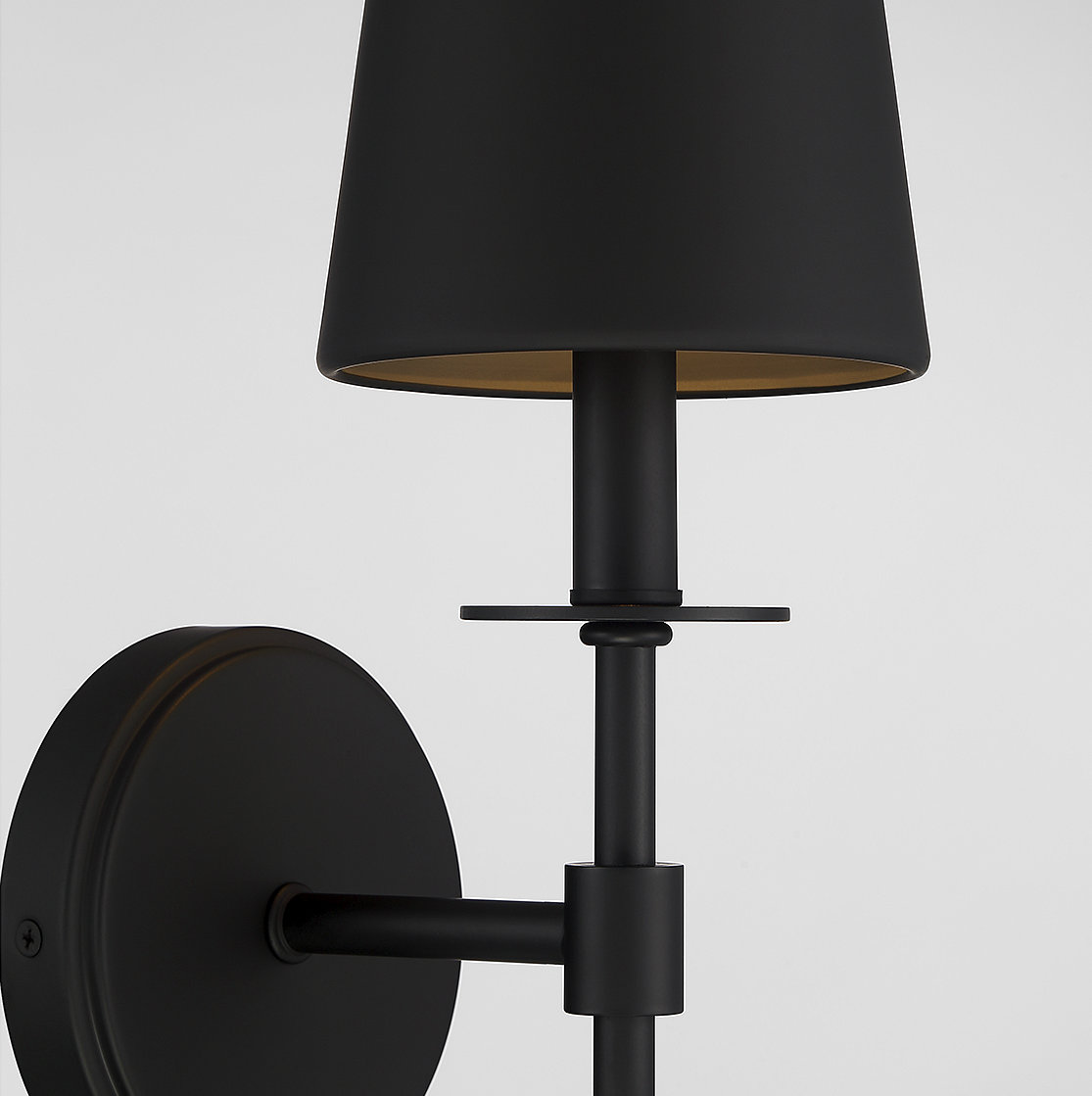 Reyka Single Light Dimmable Sconce, Black, Black