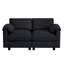 Causeuse 2 places avec accoudoirs coussinés, canapé en velours côtelé à assise profonde Cloud Couch-1893729800