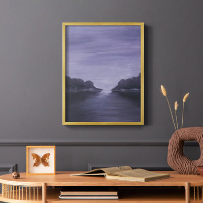Améthyste clair de lune I, reproduction encadrée - bois massif