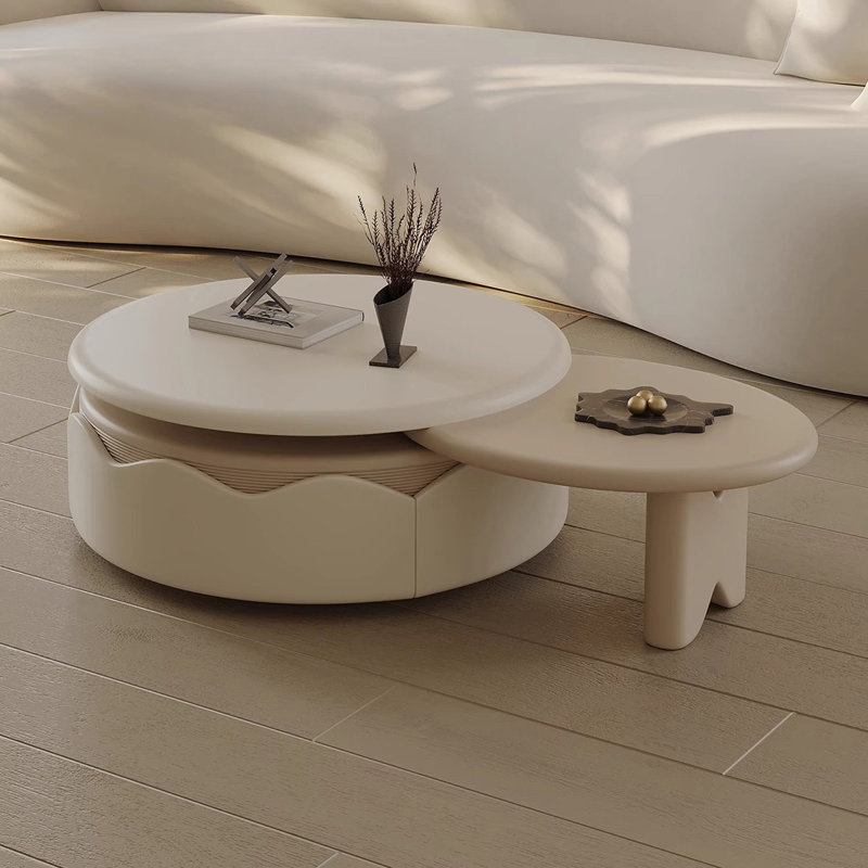 Modern simple cream style coffee table combination