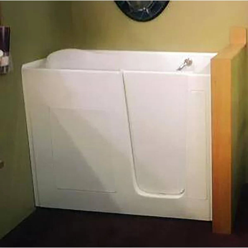 Lifestyle 5230 52'' L Bathtub, White, Polished Nickel
