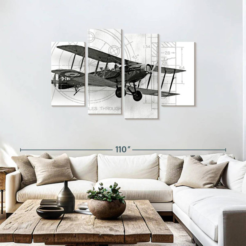 Mehar Flight Plans I, 48" H x 75" W