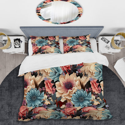 Vintage Pastel Harmonous Paisley Dreams IV - Ensemble de housse de couette à motif floral