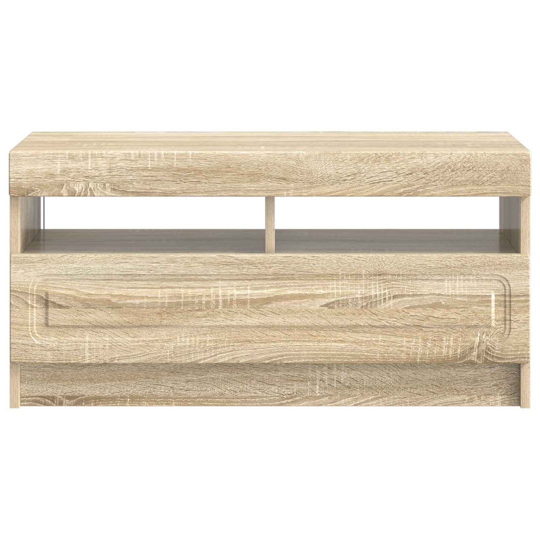 LED TV Cabinet with LED Strip Lights UTRECHT Engineered Wood Furniture
