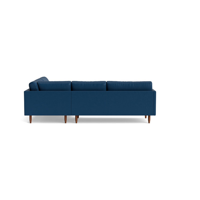 Skinny Fat Sectional, Right Hand Facing, Leather - Deep Blue