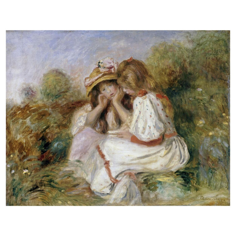 «Deux fillettes» par Pierre-Auguste Renoir - Estampe numérique, H 32 po x l 40 po
