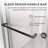UKD01 Frameless Double Sliding Shower Door, 56-60 in. W x 66 in. H, Matte Black, 3/8 in. (10mm) Clear Tempered Glass-122741019-120280485