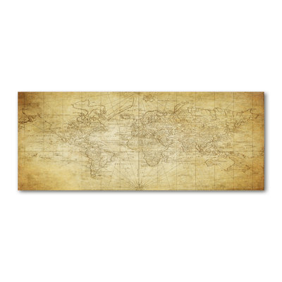 Old Map Of The World - Wrapped Canvas Print