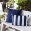 Coussin horizontal rayé 14 po x 20 po Horizon-121320058