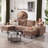 Upholstered U Shape Corduroy Sectional Couch With Movable Ottoman-575609466
