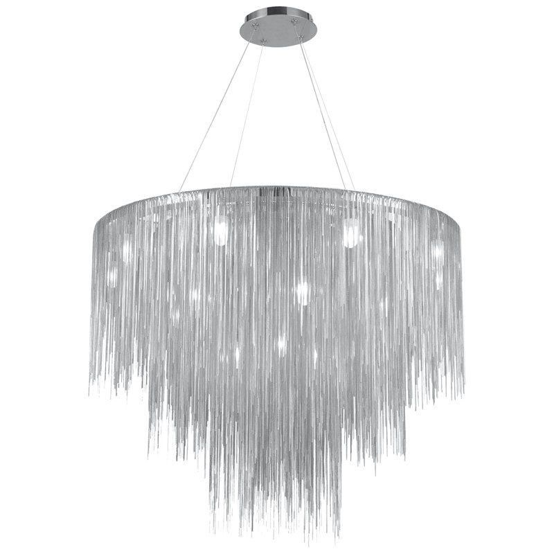 Fountain Avenue 18 - Light Chandelier, Chrome
