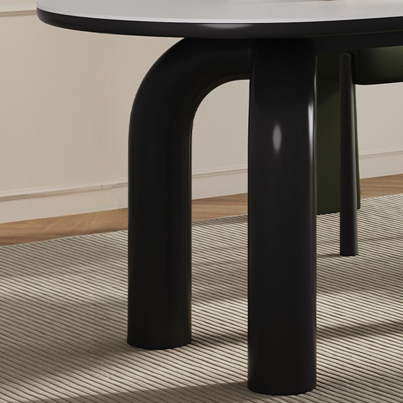 Ensemble de table de salle à manger durable à panneau en pierre durable., H 29,92 po x L 55,12 po x l 31,5 po