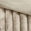 Édredon très grand en fausse fourrure taupe très grand, cordon côtelé - surface texturée, envers en velours de cristal ultra doux, assurance
