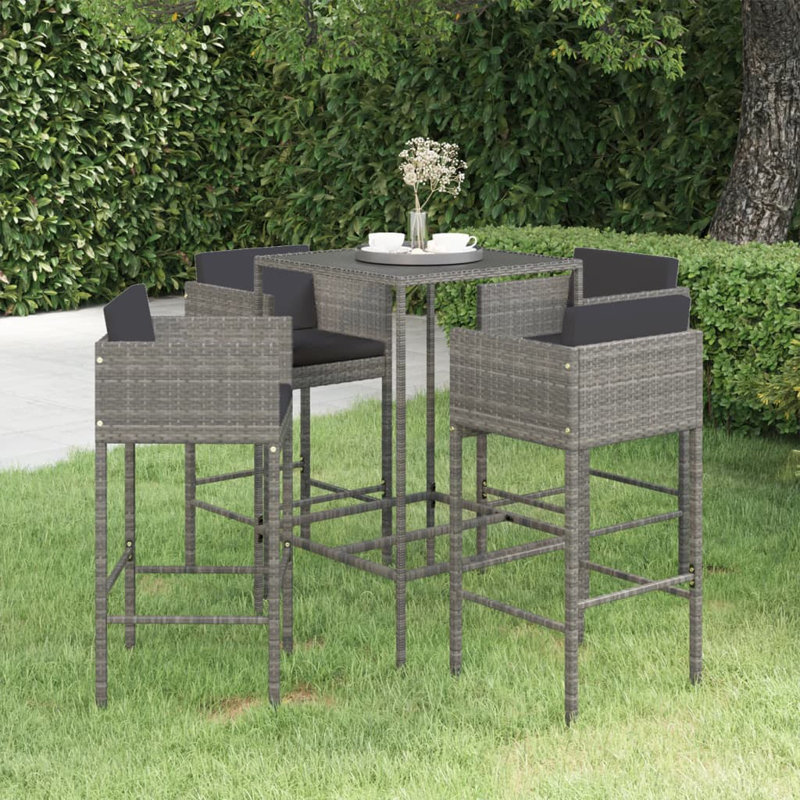 Bar Set Steel Frame Material, Black, Gray