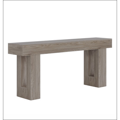 63" Long Farmhouse Console Table, Rectangular Sofa Table Behind Couch, Solid Wood Grain Entryway Hallway Table for Living Room, Dining Room by Ophelia & Co.