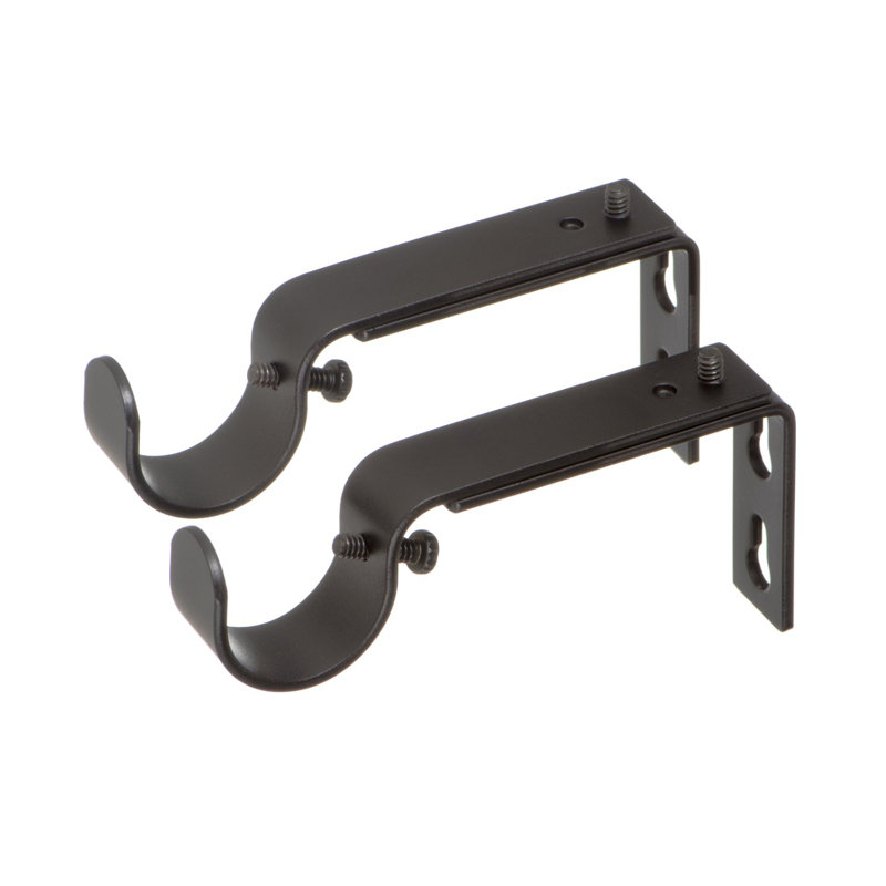  Supports réglables pour tringles à rideaux - pour tringles de 1 ou 1 1/8 pouce. Ensemble de 2 - Noir antique, Noir antique