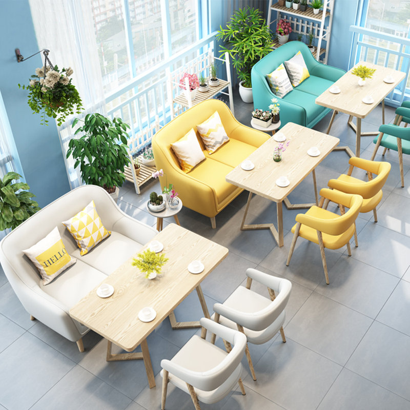 Banc de café décontracté décontracté, Bleu