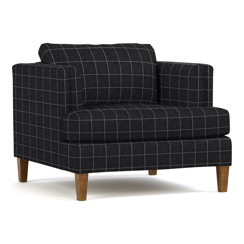 Fauteuil tuxedo avec accoudoirs Surrey Hills, Perigold ‑ ébène Youngman