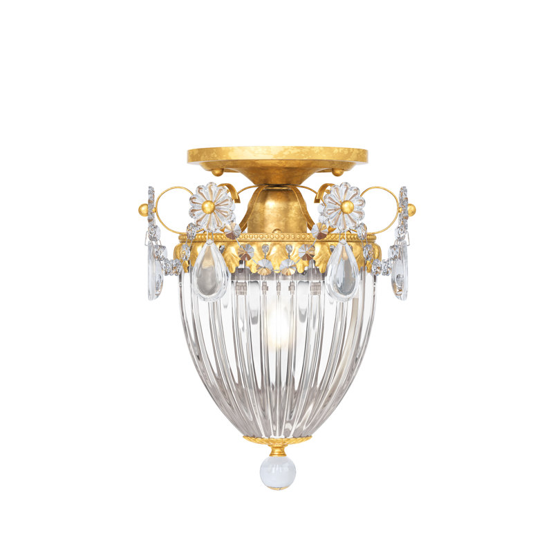 Bagatelle 1 - Light Semi Flush Mount, Aurelia, Boa Crystals From Swarovski