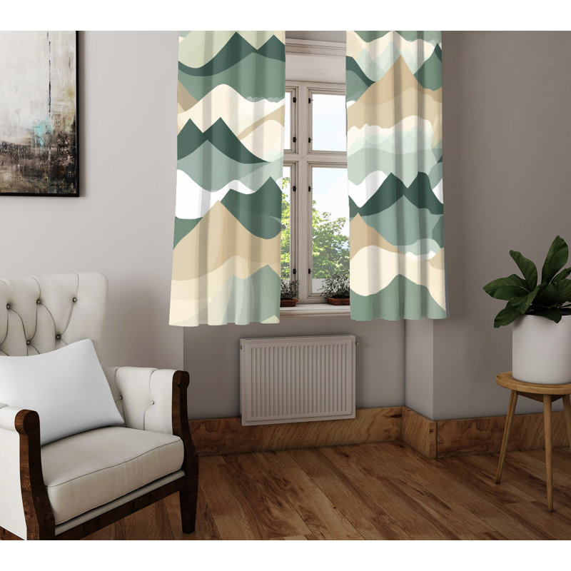 Paire de rideaux semi-transparents en polyester Beyard, L 20 po x L 82 po