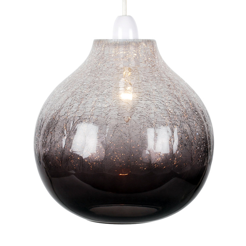 Sawyers 23cm H Glass Pendant Shade ( Spider ) in Black