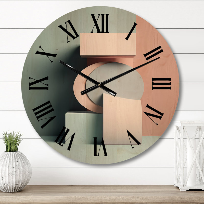 Très grande horloge murale géométrique, Moyenne