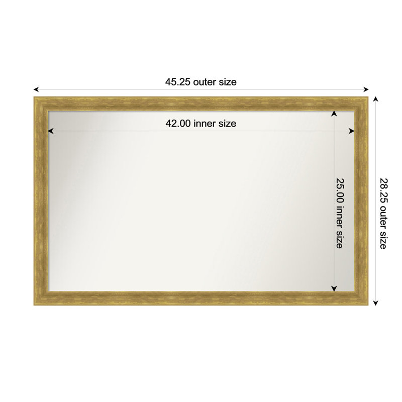 Miroir mural Floden, 28,25 po x 45,25 po