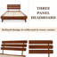 Lit plateforme en bois massif avec tête de lit ajustable Caden, style Mid-Century moderne-1991240175-1991240163