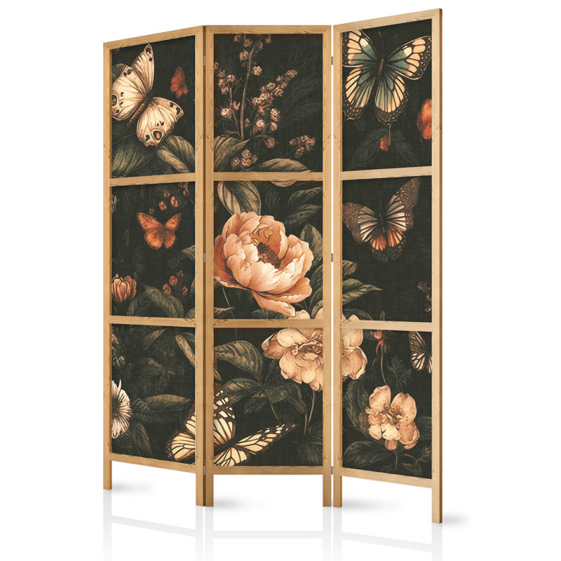 171cm H Solid Wood Folding Room Divider, 171cm H x 135cm W x 1.2cm D