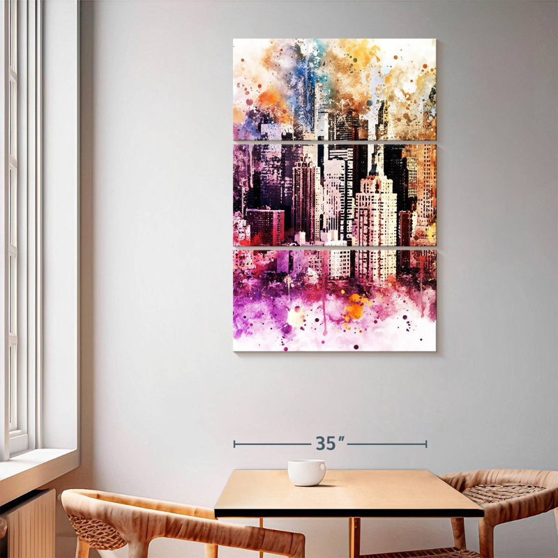 Times Square Skyscrapers, 65" H x 42" W