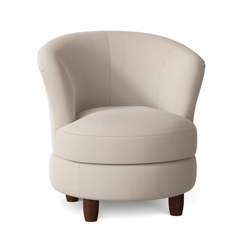 Fauteuil demi-tonneau Palmona, Performance kaki, Noyer foncé