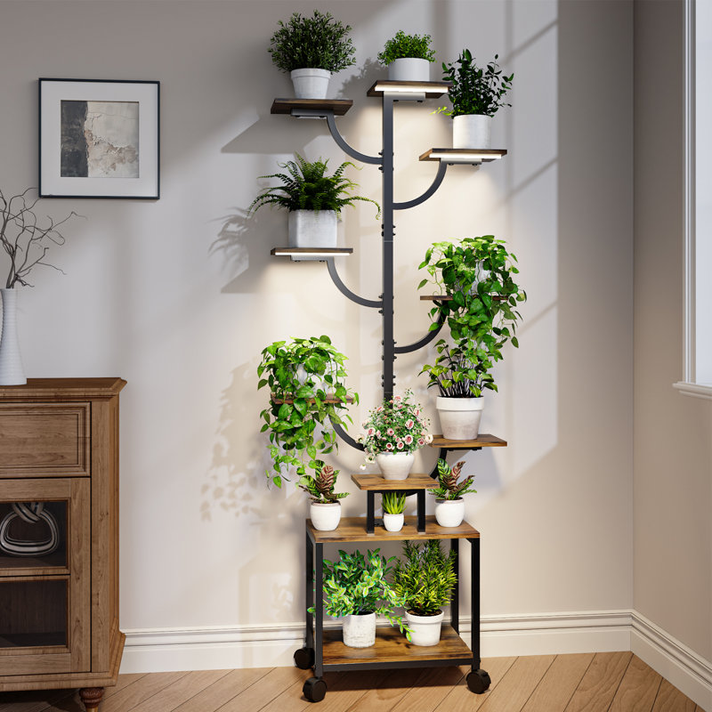 Support pour plante d'intérieur à roulettes 61 "H