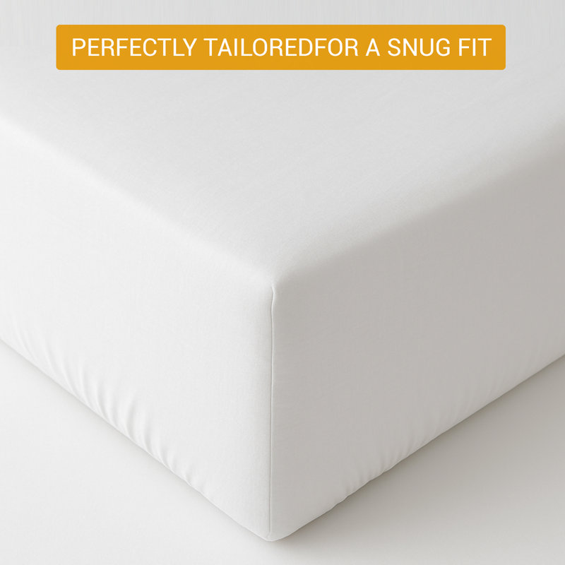 100% Cotton Flatweave Fitted Sheet, Single (3')