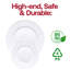 Assiettes en plastique White Flair (10,25 po)