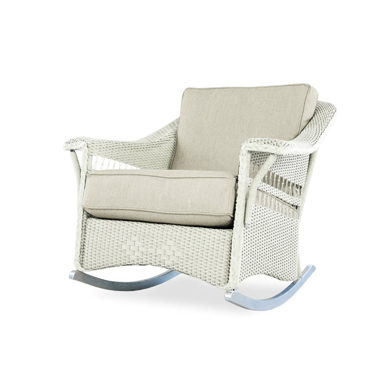 Nantucket Outdoor Rocker Chair, Bright Side Fog, Ivory