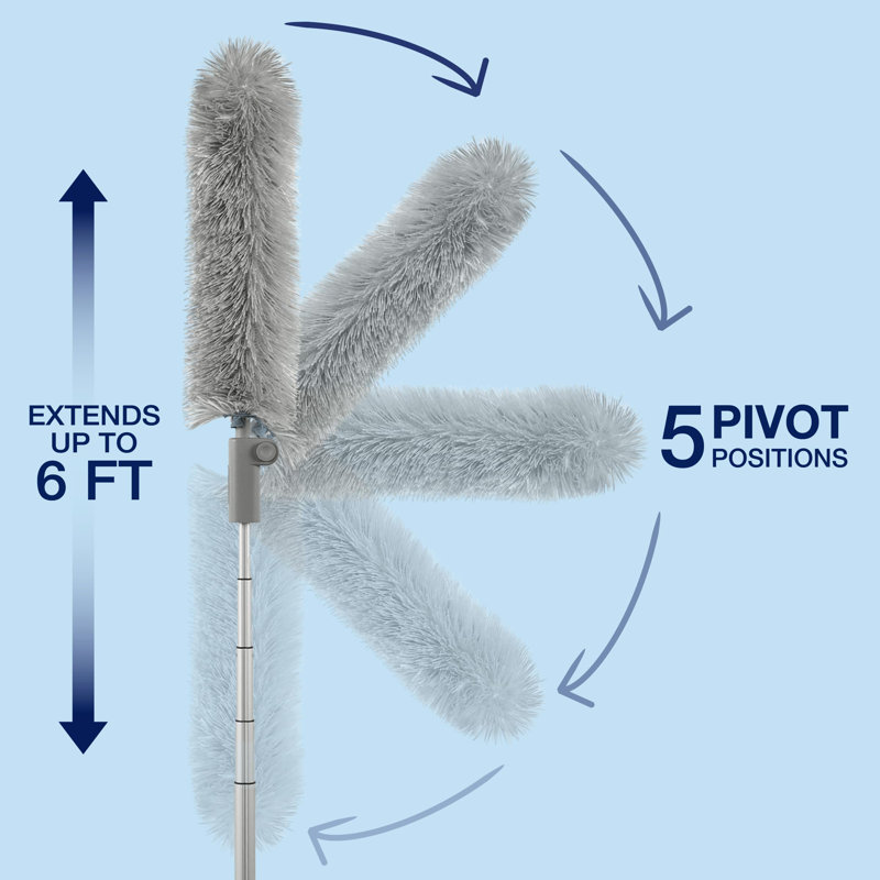 High Performance Dusting System - 1 Extendable Handle, 3 Disposable Dusters, 1 Reusable Duster, & 1 Storage Bag - Extendable Dusting Kit