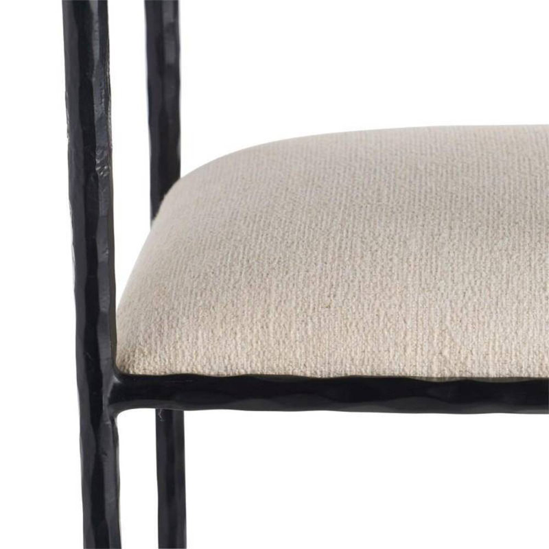 Barbana Upholstered Bar Stool with Metal Frame, Counter Stool (24" Seat Height)