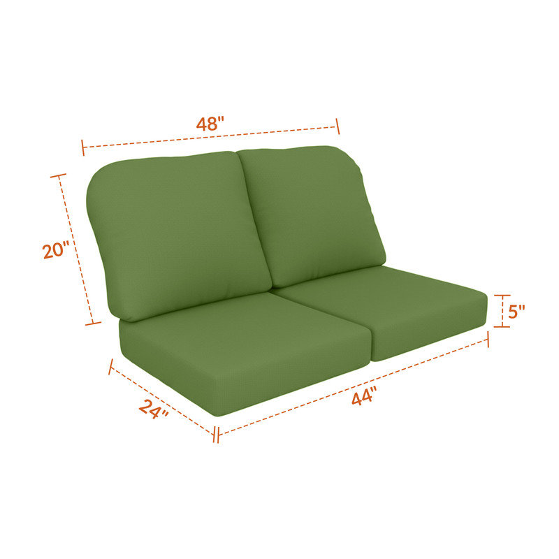 Coussin de remplacement pour causeuse d'extérieur Sunbrella, Toile palmier