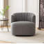 Fauteuil demi-tonneau pivotant rembourré Musaab-1129483427