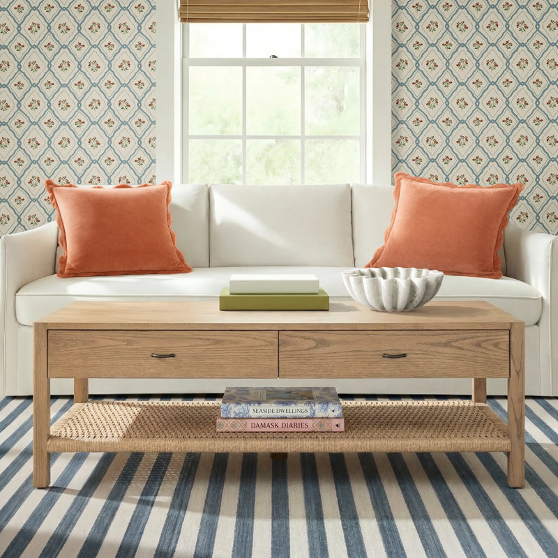 Deirdre Solid Wood Top Single Coffee Table, Dune Ash Veneer