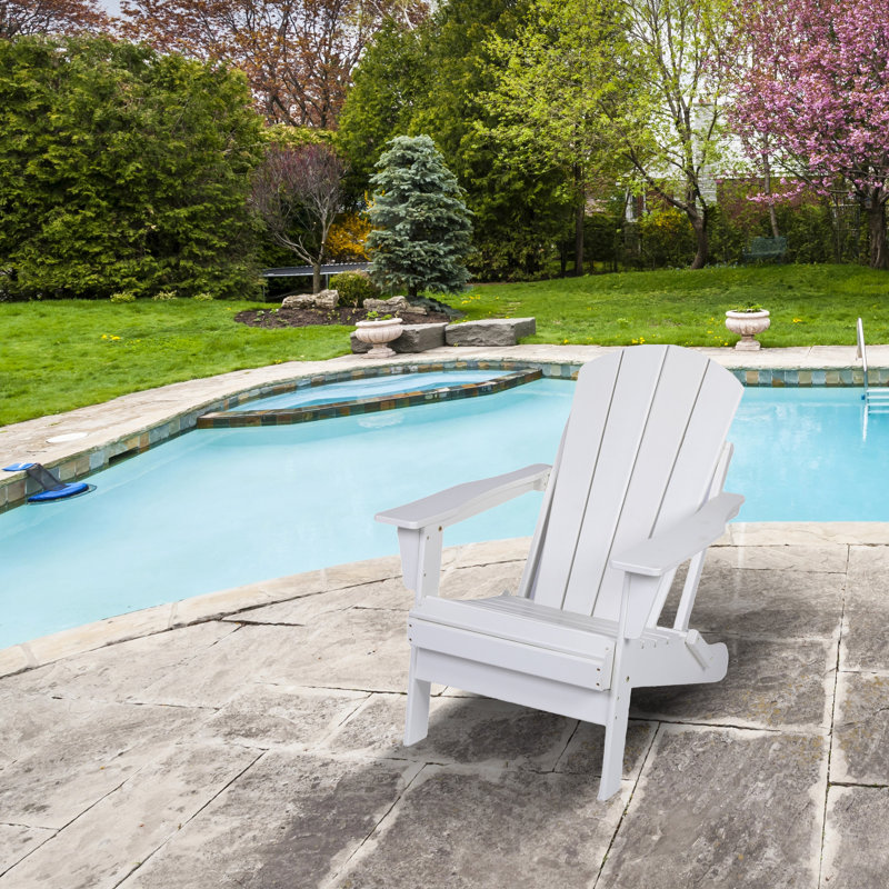 Chaise Adirondack pliante Hdpe, Blanc