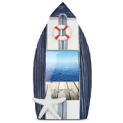 Grand cadre photo stripes boat Wes
