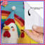 Rideaux de douche Felt Chickens Birthday Cake-1142622117