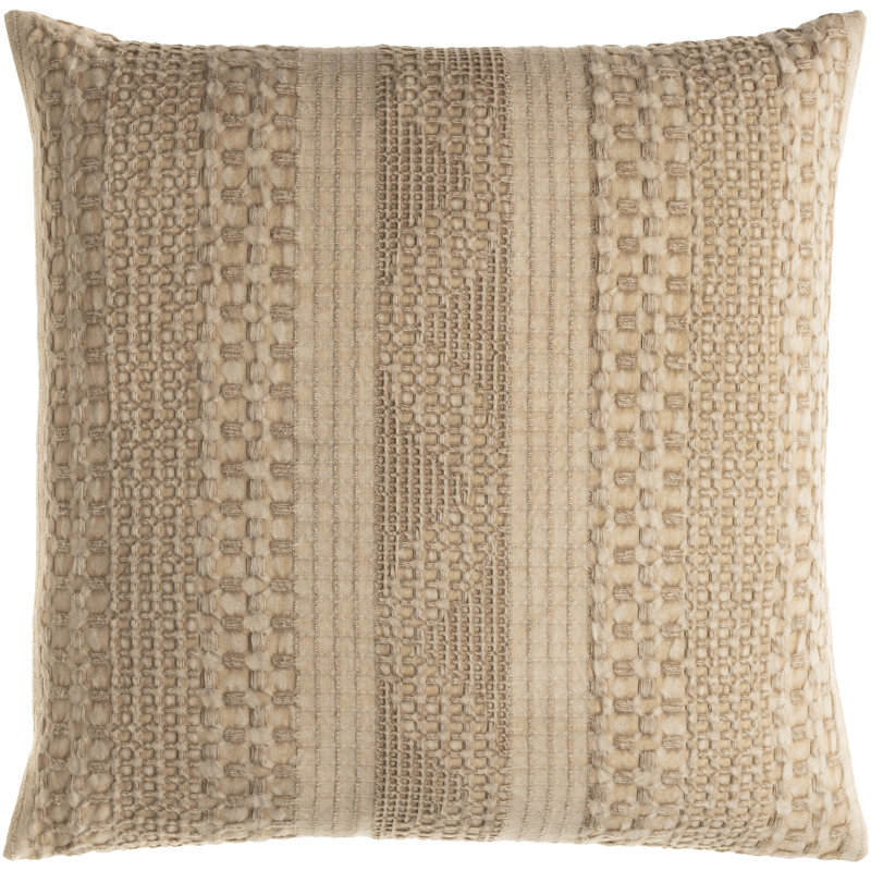 Housse et insert de coussin 100% coton Dustyn, 18 po x 18 po, Rembourrage du duvet, Blé